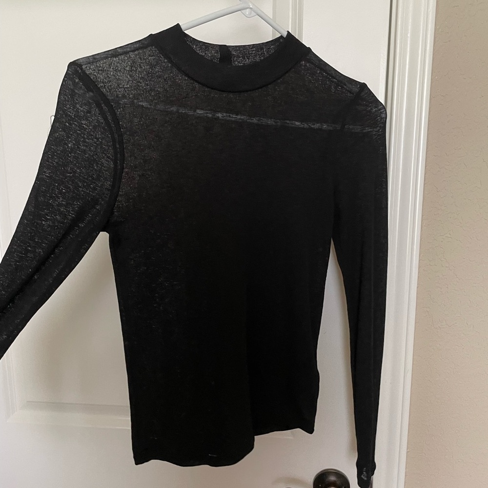 Black mesh top
